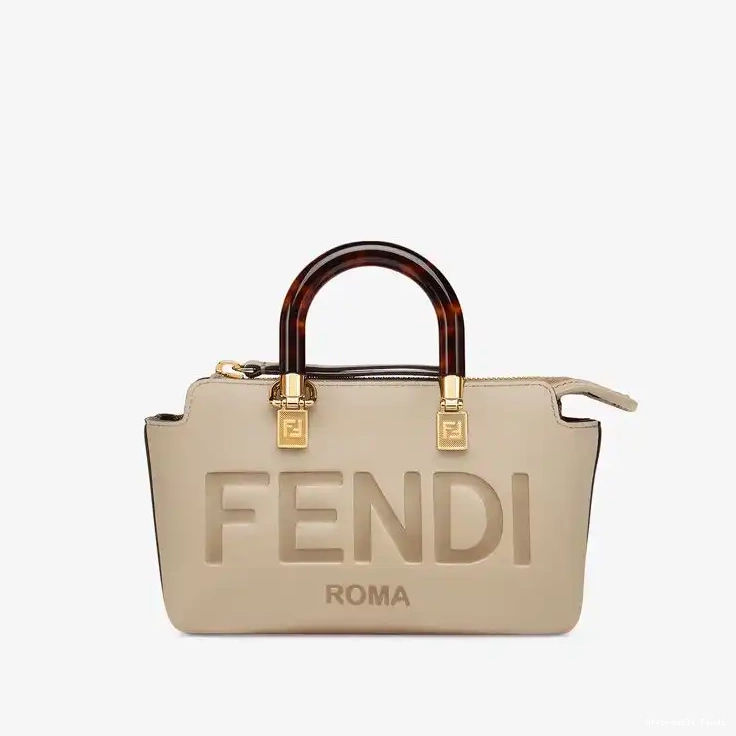 Affordable Fendi Mini Grey ROMA In Leather Logo The Bag Way Boston Calf By 0509